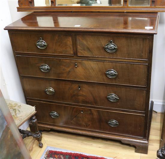A George III mahogany chest W.95cm